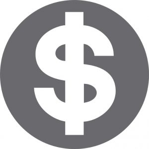 dollar sign in circle icon