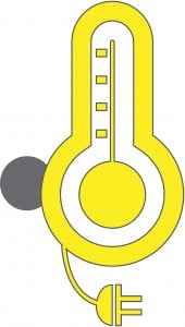 icon of thermometer with plug