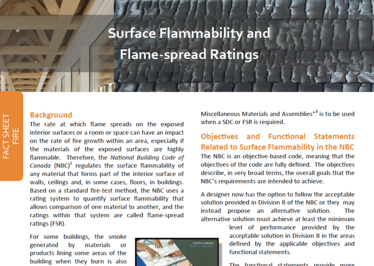 Surface Flammability and Flamespread Ratings The Canadian Wood