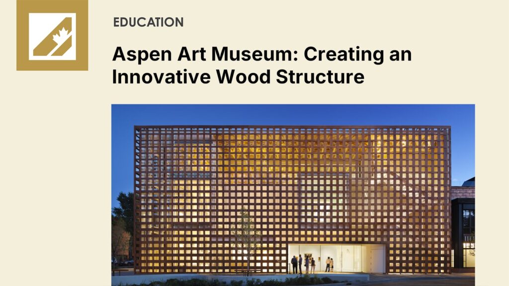 Musée d'art d'Aspen : Création d'une structure en bois innovante