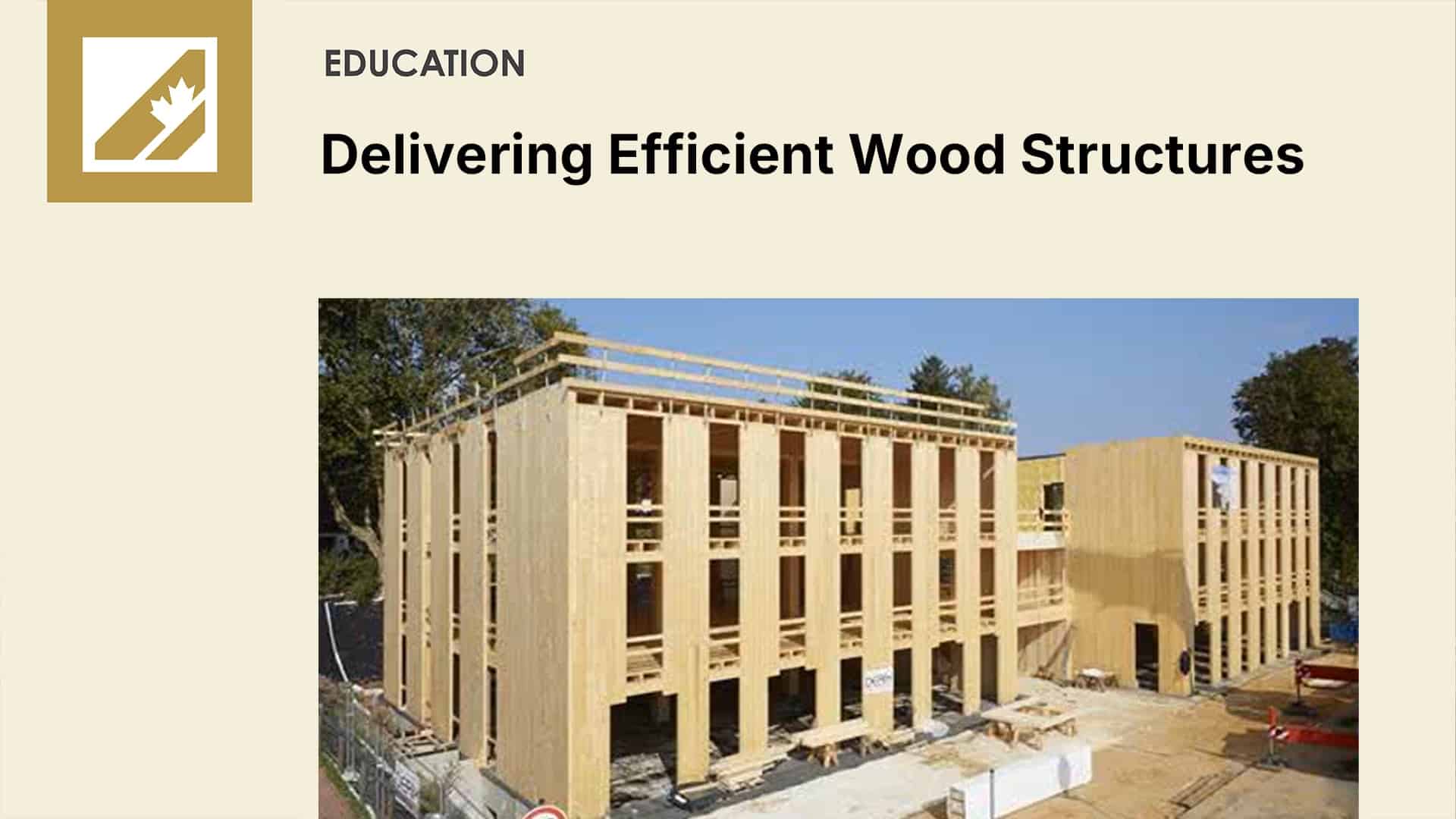 Fournir des structures efficaces en bois d'ingénierie et des structures hybrides
