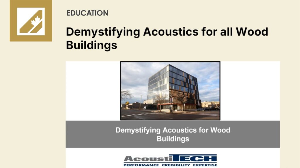 Démystifier l'acoustique pour les bâtiments en bois