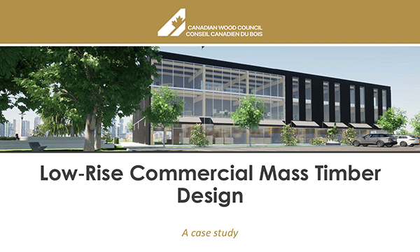 Conception de bâtiments commerciaux de faible hauteur en bois massif