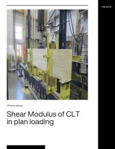 Shear Modulus of CLT in plan loading